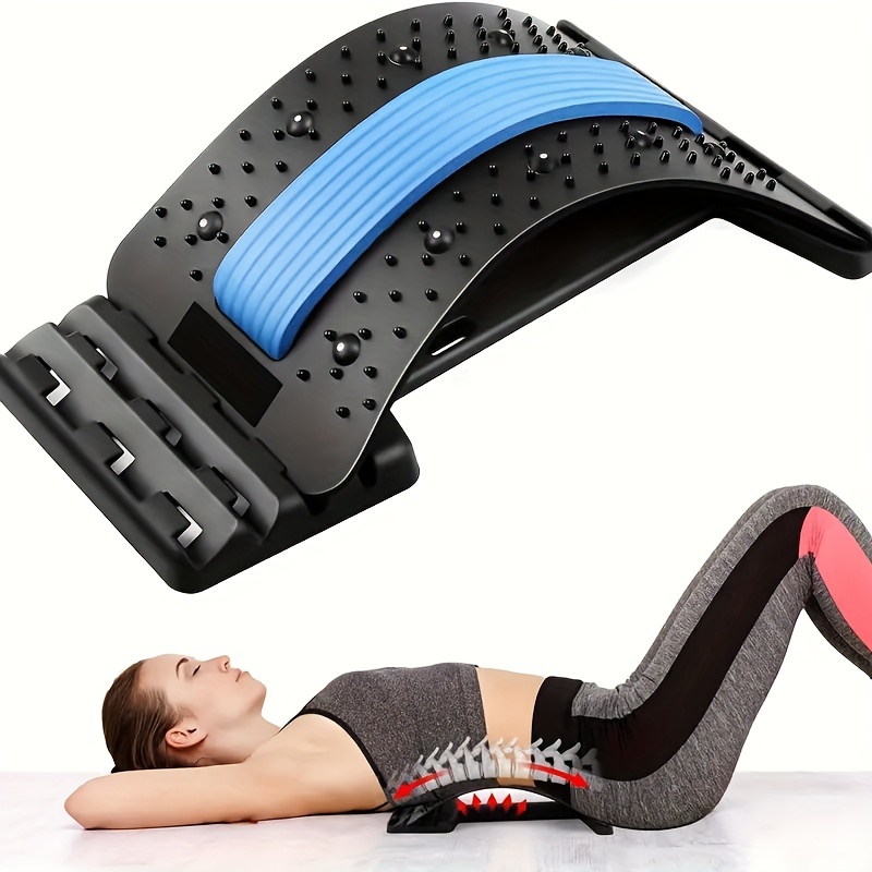 Lumbar Back Pain Relief Device, Back Cracker, Multi-Level Back Massager Lumbar Pain Relief Device for Herniated Disc, Sciatica, Scoliosis, Size: One