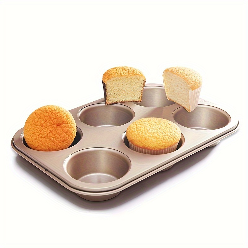 2pcs Muffin Pan, Cupcake Pan, Non-stick Stainless Steel Baking Tin
