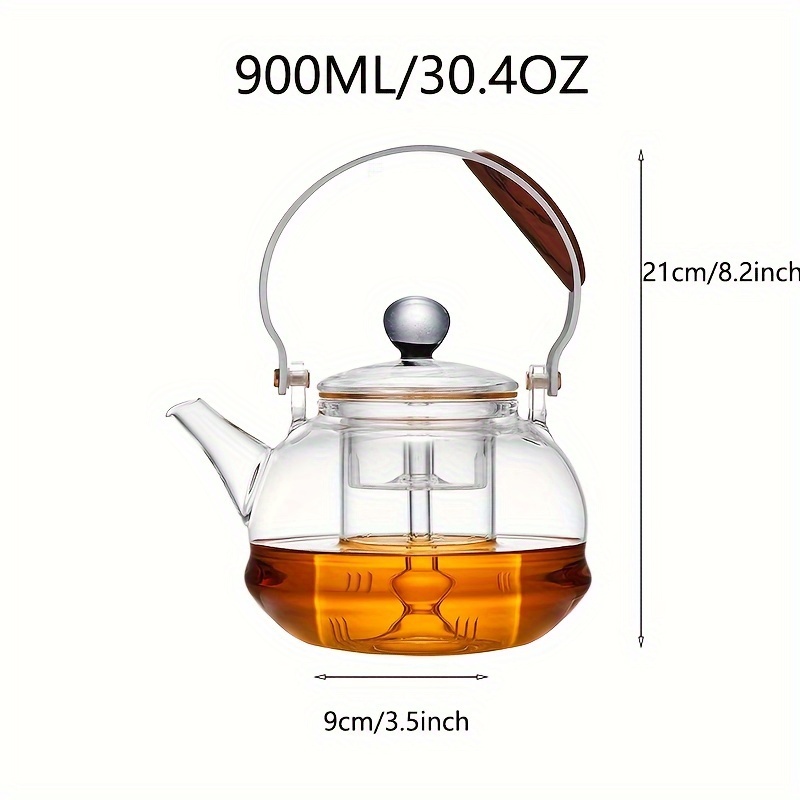 Glass Teapot, Household Teapot, Glass High Temperature Resistant Tea Pot,  Flower Tea Kettle, Single Pot, Electric Ceramic Stove Tea Set, For Home  Restaurant Hotel Party, Tea Accessories - Temu