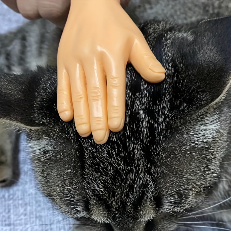 Plastic Mini Hand Design Cat Massage Toy Interactive Cat - Temu