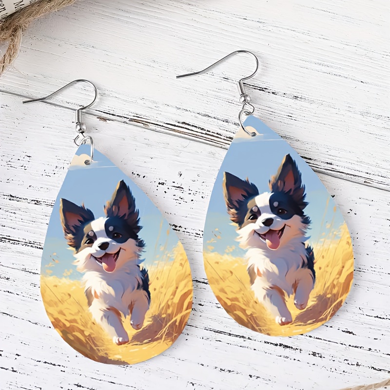 Papillon Dog Earrings