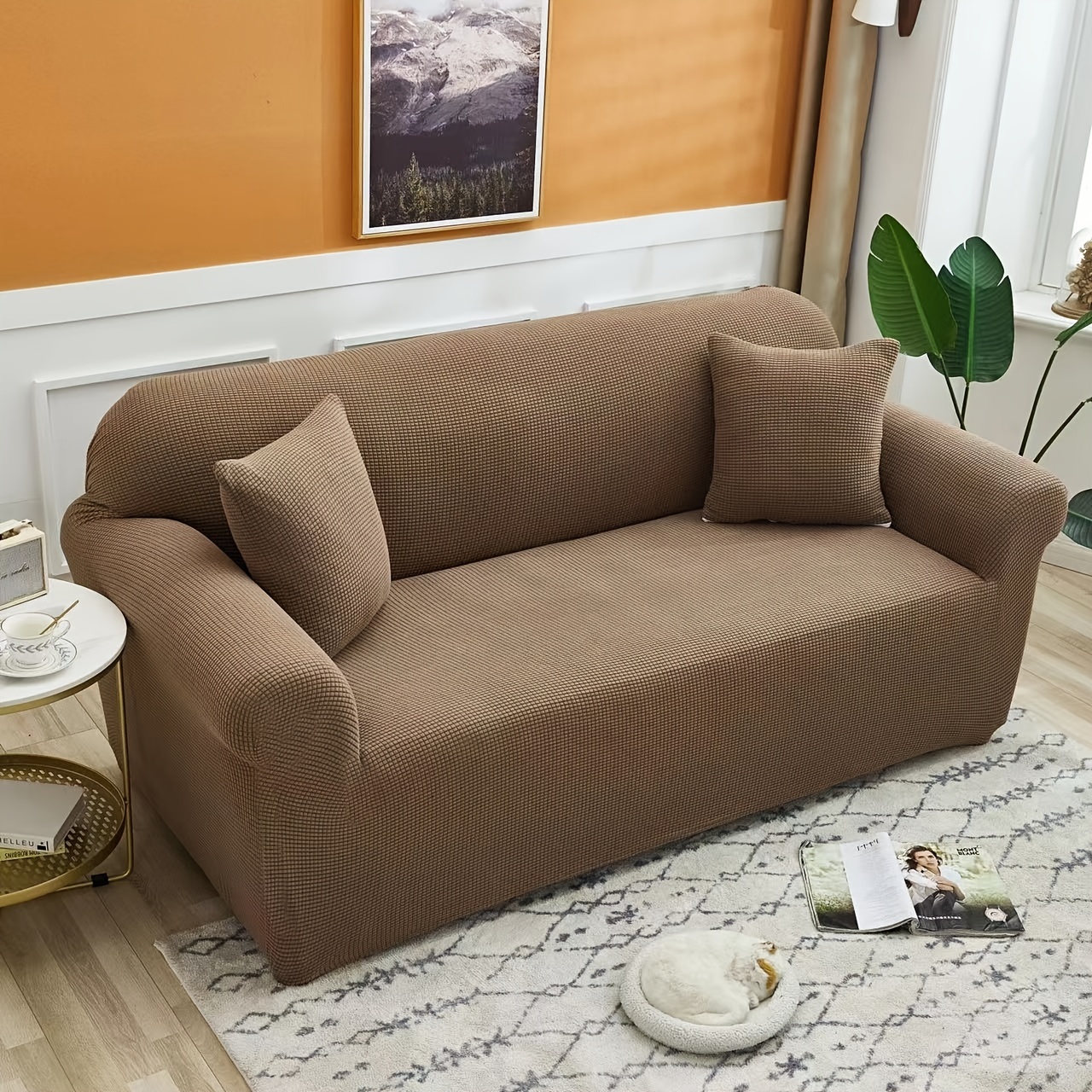 Acheter Housse de coussin de siège de canapé, housse de chaise en Jacquard,  extensible, lavable, amovible, polaire, protection de meubles de canapé
