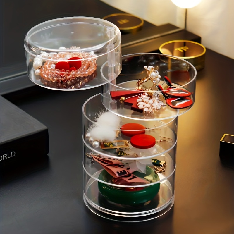 1pc Multi-layer Rotating Jewelry Storage Organizer, Minimalist