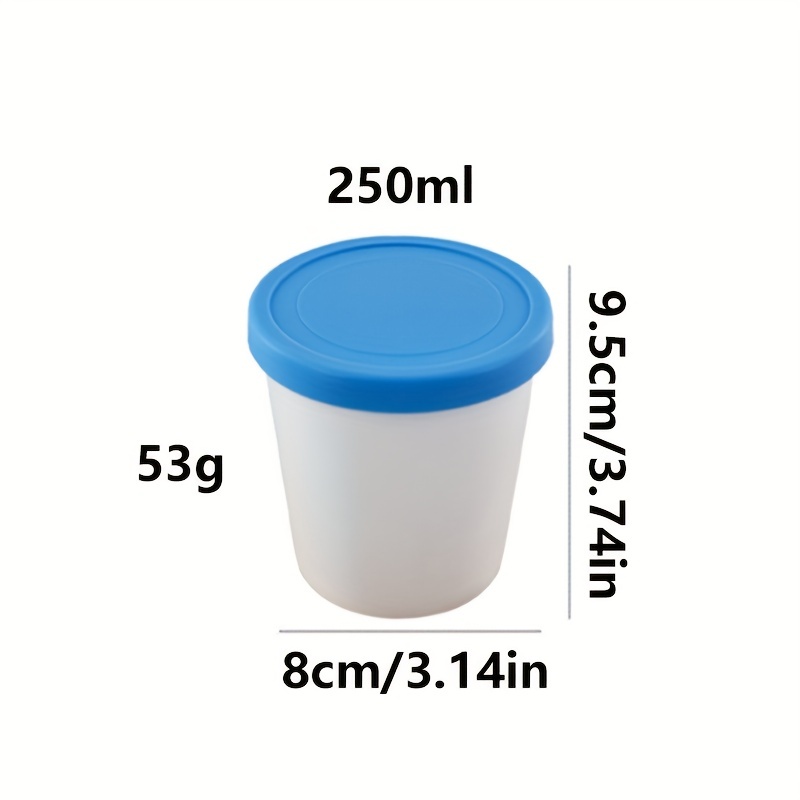 1pcs 250ml/1000ml Ice Cream Containers Cup Reusable Freezer