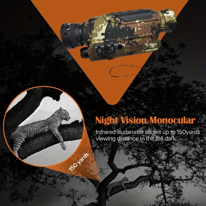 Monoculares Visión Nocturna Digital Oscuridad Total 100% - Temu