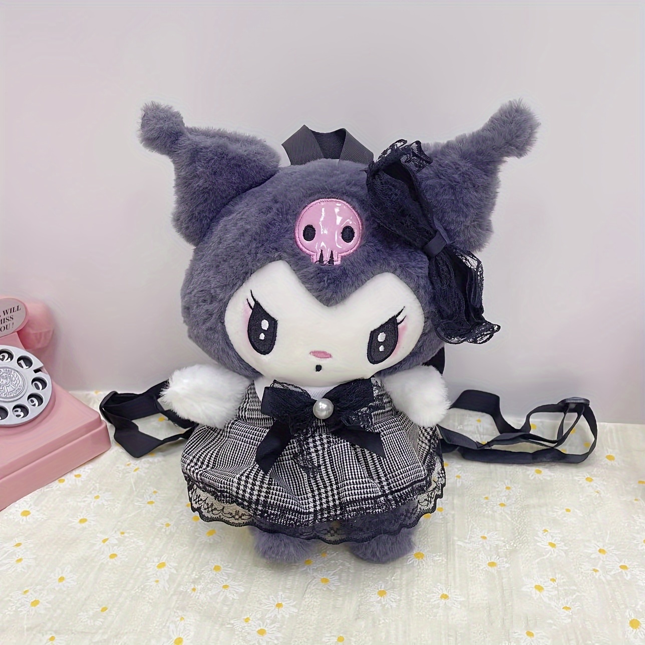 Melody Kuromi Backpack Plush Toy Doll Gift Cute Plush Dolls Toys