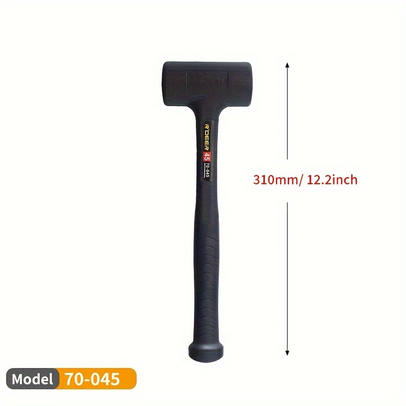 Rubber Mallet Hammer Shockproof Anti slip Round Head Shock - Temu