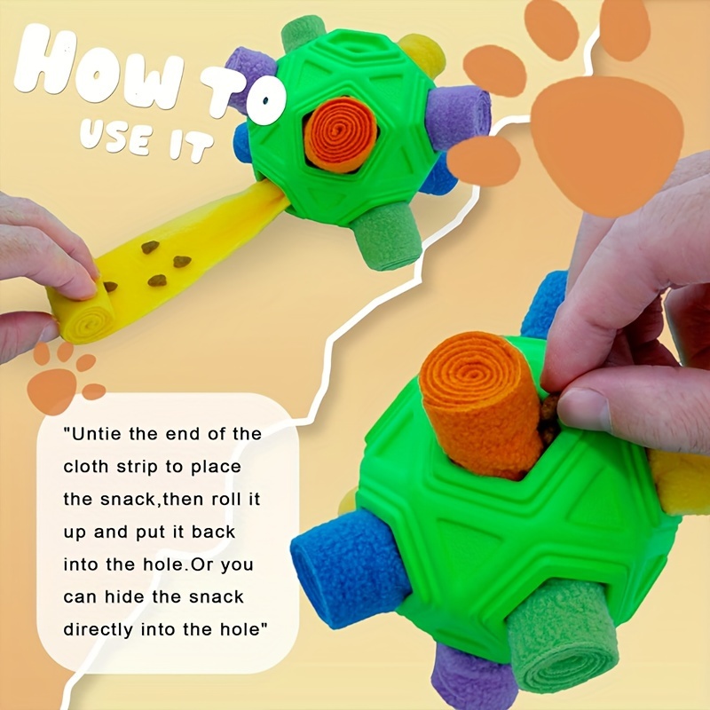 Interactive Dog Toys Snuffle Ball Encourage Natural Foraging Skills, Slow  Food Training To Relieve Boredom And Stimulating, Cloth Strip With Hidden  Food Dog Puzzle Toys For Small Dogs - Temu