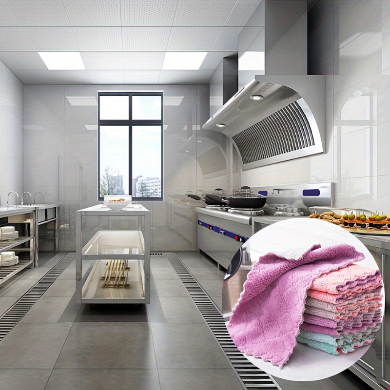 10pcs Kitchen Towel And Cleaning Cloth Set, Dish Washing Towel For Dish  Washing, Daily Cooking Cloth Baking Random Colors