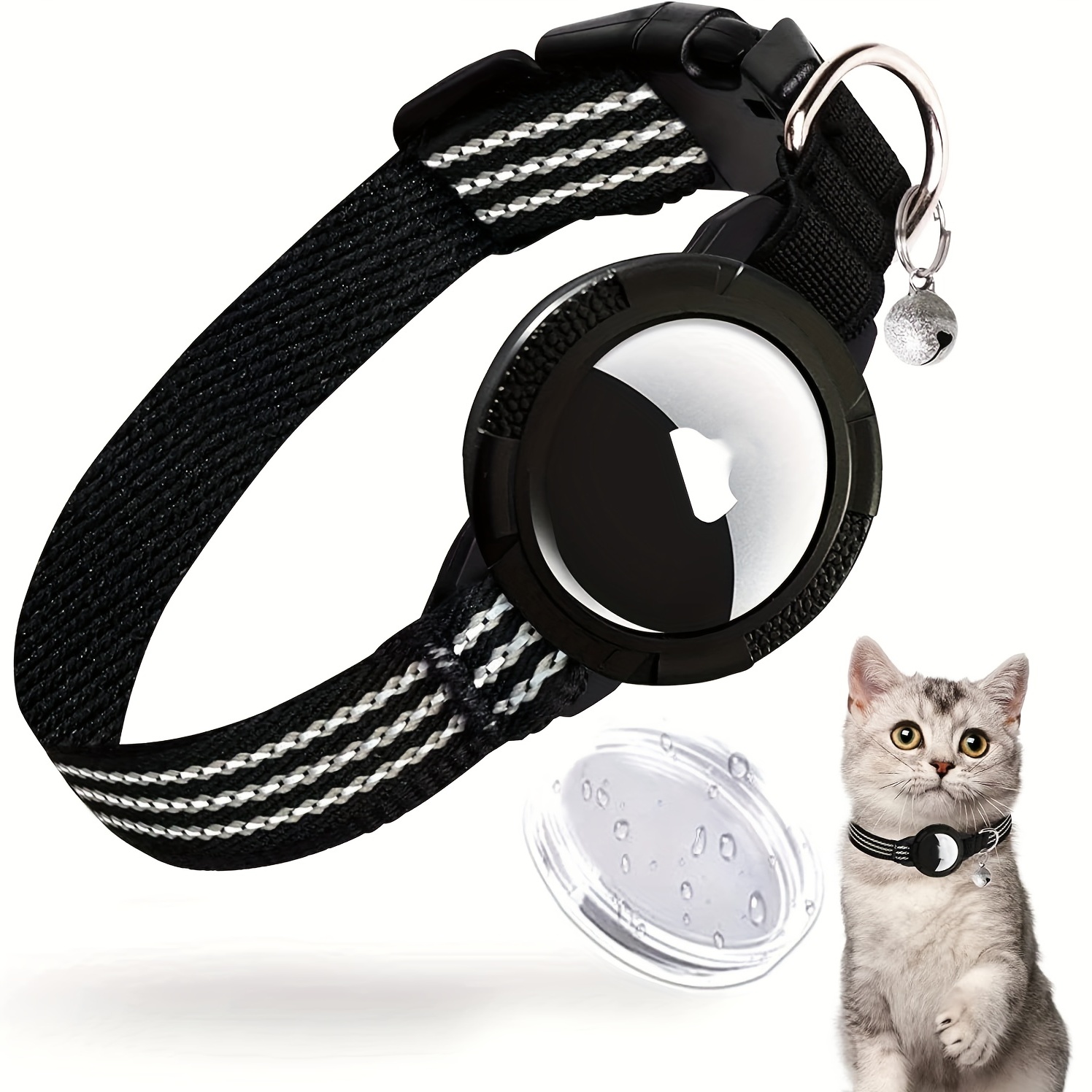 Support de collier de chien Airtag (lot de 2) compatible avec le support de  collier de chat Apple Airtag, support d'étiquette d'air pour collier  d'animal de compagnie, housse de boîtier d'étiquette d