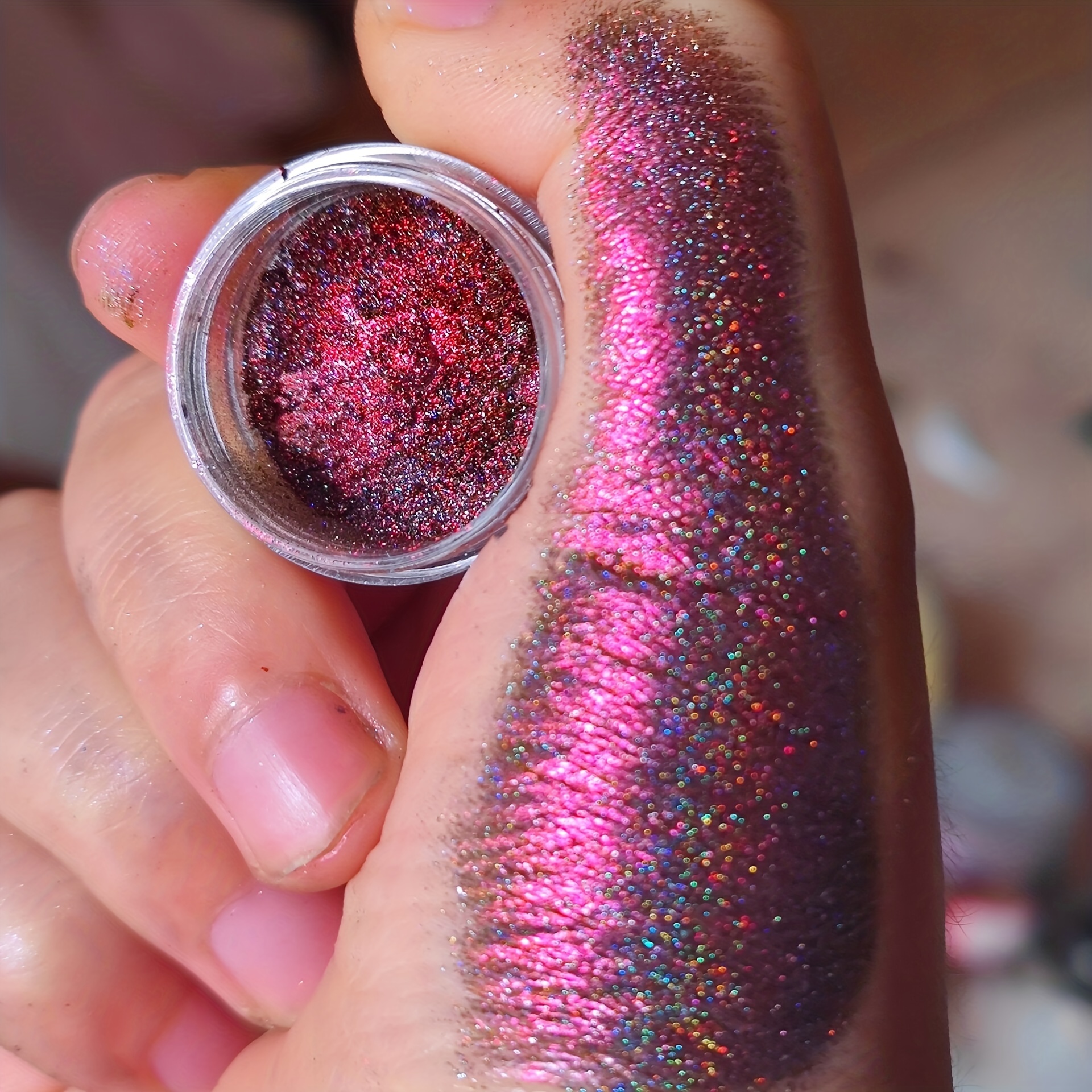 Glitter Eyeshadow Powder Long Lasting Chrome Chameleon - Temu