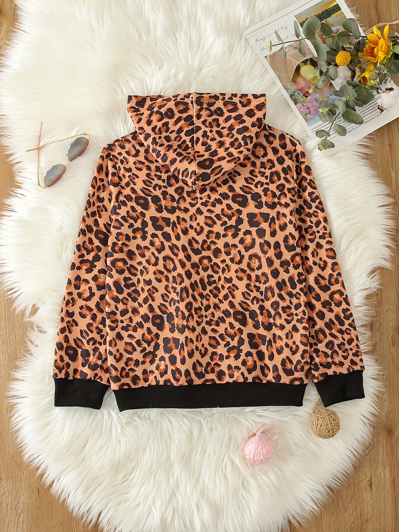 Girls animal outlet print hoodie