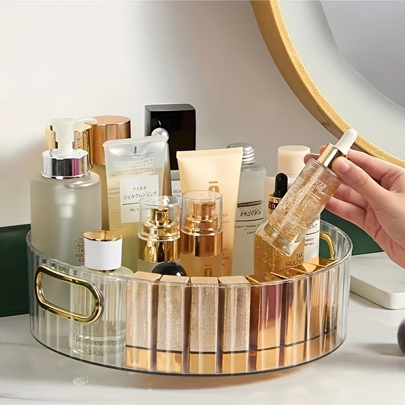 360° Rotating Makeup Organizer Countertop Spinning Bathroom - Temu