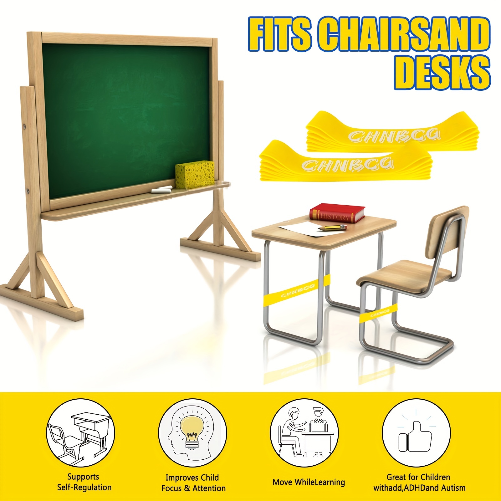 Super Thick Chair Bands For Students With Fidgety Feet Adhd - Temu