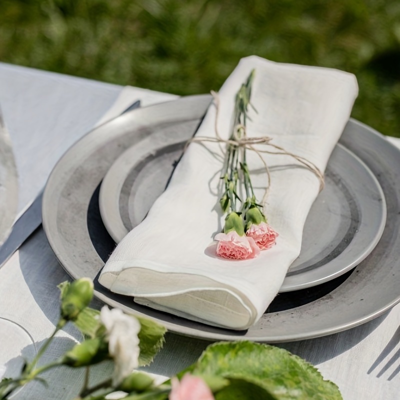 Wrinkle-free Reusable Table Napkins For Weddings, Parties, Hotels, And  Restaurants - - Washable And Hemmed Edge - Temu
