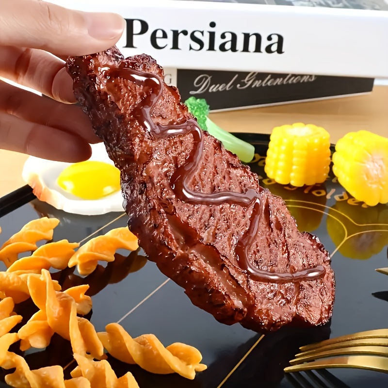 Simulated Steak Set for Decoration, Simulation Food Accessories, Fake  Model, Restaurant Props, Vegetable Toys