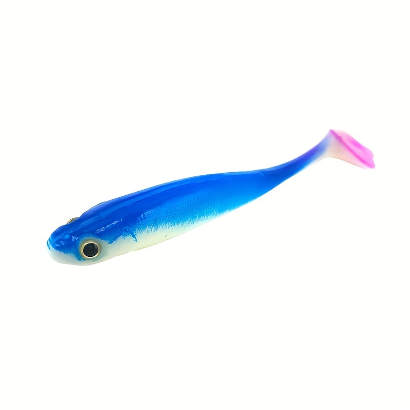4pcs 3.1in T Tail Fishing Lures Soft Bionic Wobbler Floating Bait 0.16oz 4.5g