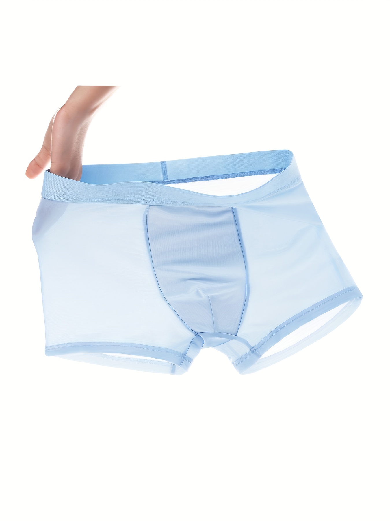 Men's Ice Silk Cool Underwear Antibacterial Lightweight Soft - Temu Canada
