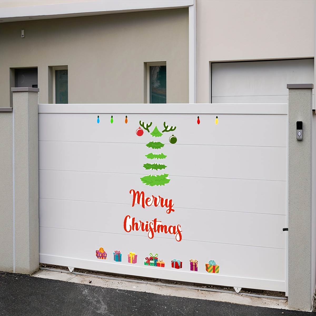 Christmas Diy Large Size Garage Door Stickers Santa Claus - Temu