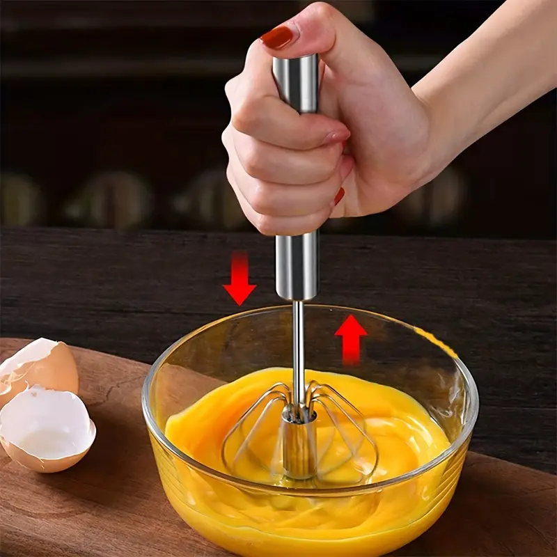 Egg Beater, Semi-automatic Egg Whisk, Food Grade Stainless Steel Egg  Blender, For Frying, Baking, Baking Tools, Kitchen Gadgets, Kitchen  Accessories, Home Kitchen Items - Temu