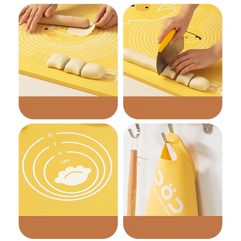 Silicone Pastry Mat Extra Thick Non Stick Baking Mat Rolling Dough With  Measurements Counter Mat Oven Liner - Buy Silicone Pastry Mat Extra Thick  Non Stick Baking Mat Rolling Dough With Measurements