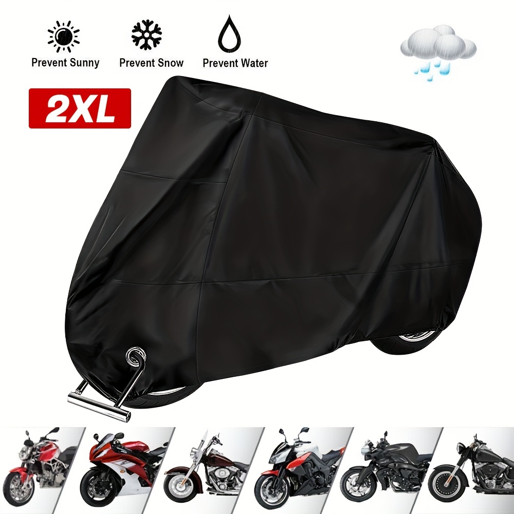 Motorcycle Cover, 190T Nylon Motorcycle Cover Waterproof Outdoor - Anti  Rust Rain Snow UV Protection Motorbike Cover