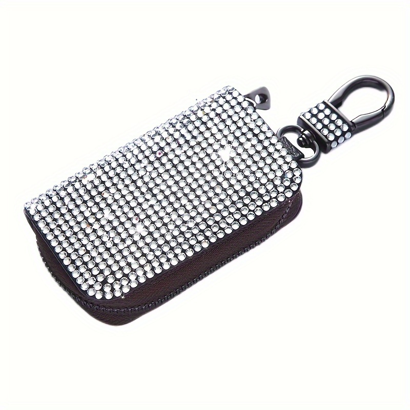 Image of A Stylish And Compact Diamond-studded Key Case For Car Keys, Protection And A To Your Interior