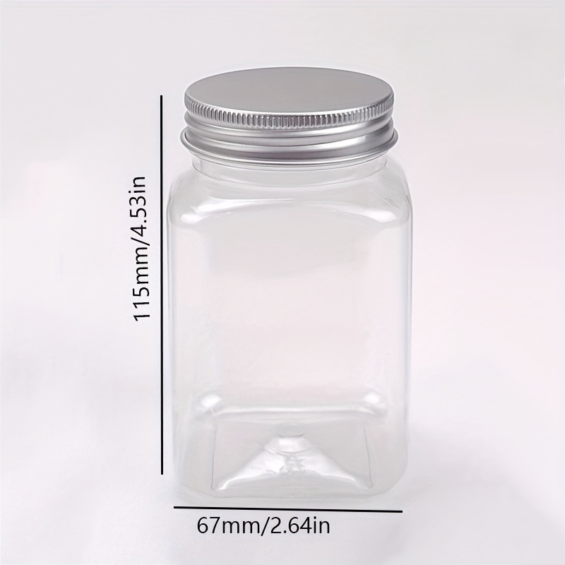 Square Plastic Container, Shaped Jars