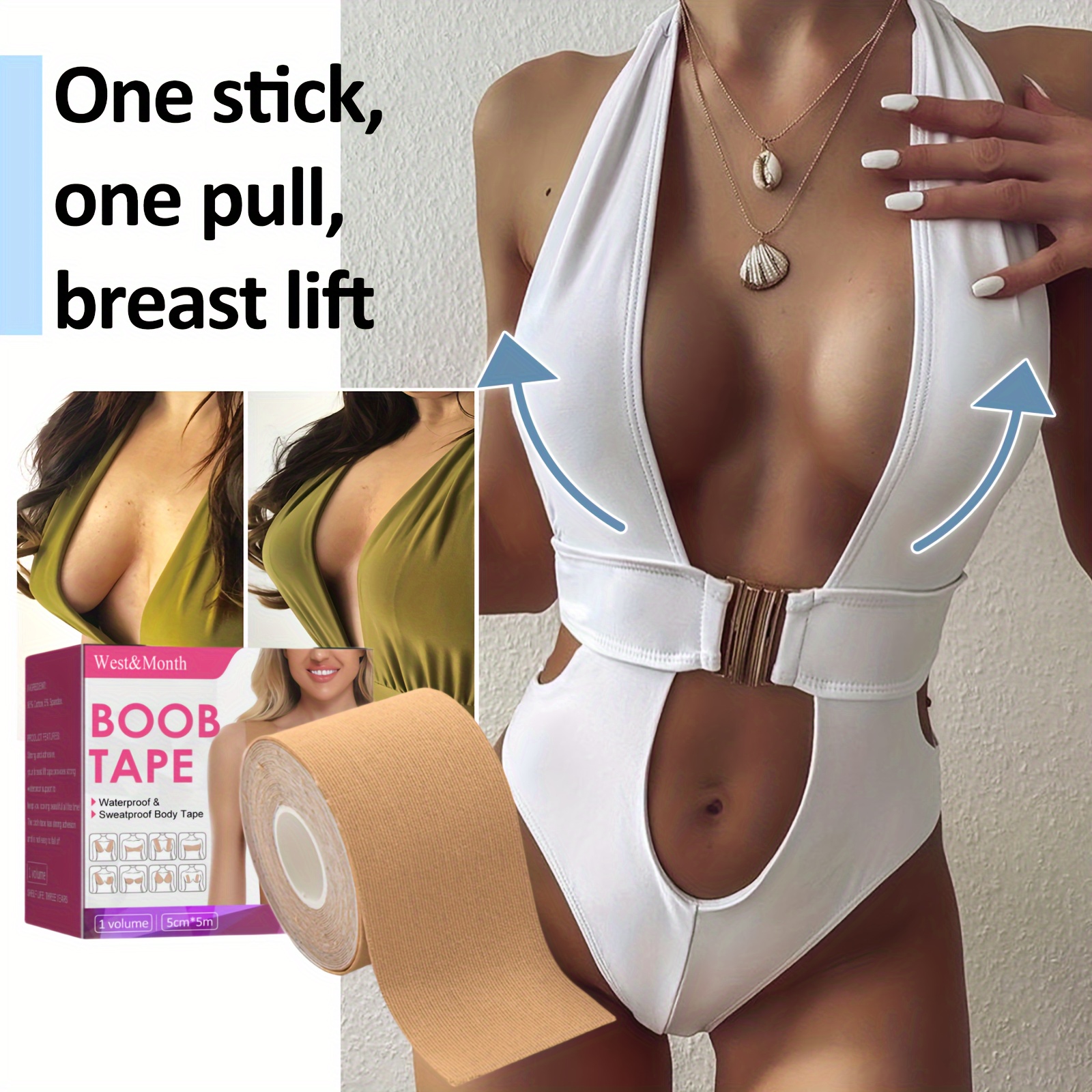 Transparent Breast Lift Boob Tape Comfort Backless Nipple - Temu Canada