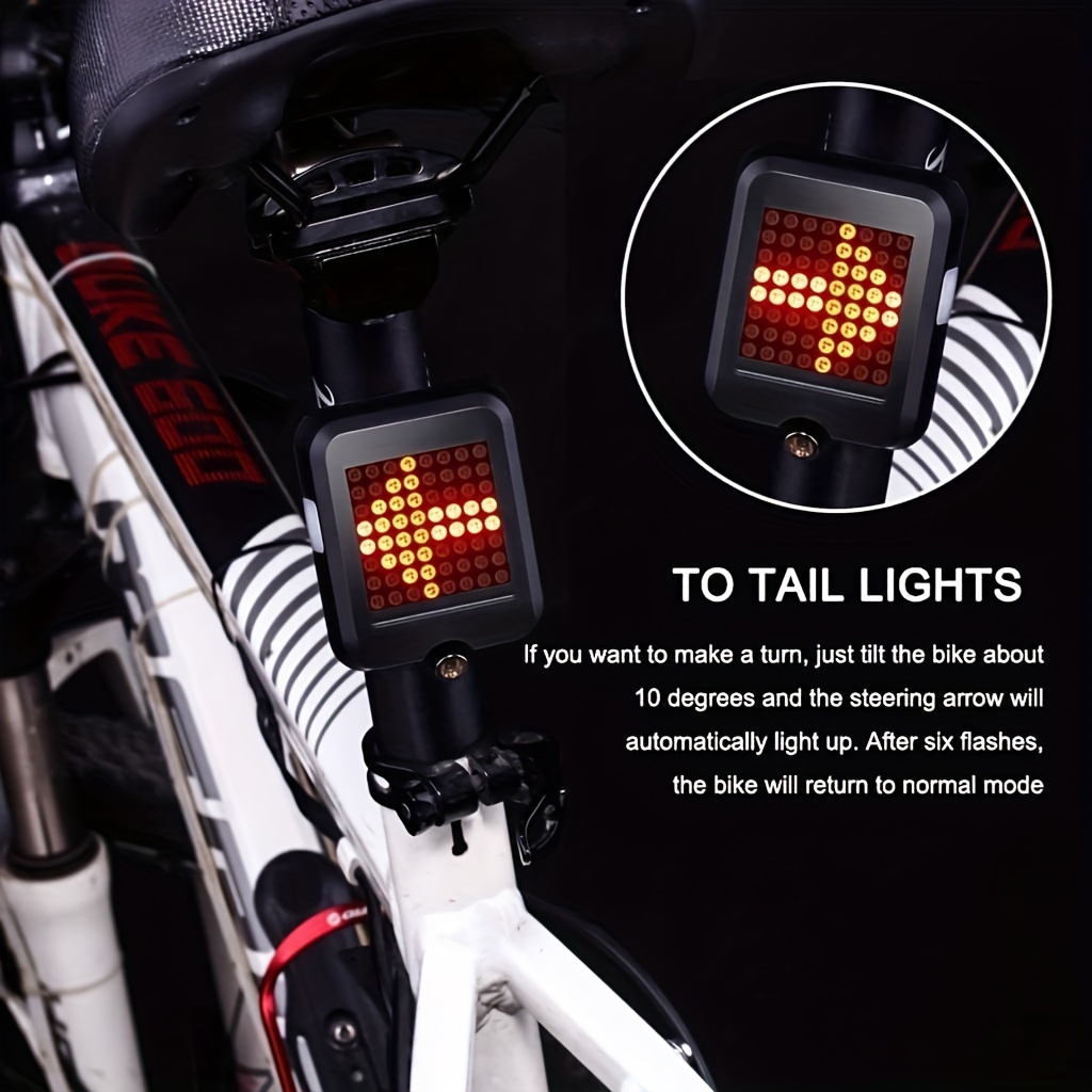 Fahrrad-Rücklicht Mit Blinklicht, USB-aufladbare Fahrrad-LED-Licht,  Wasserdichte Fernbedienung Fahrrad-Signallicht Für Mountainbike, Rennrad