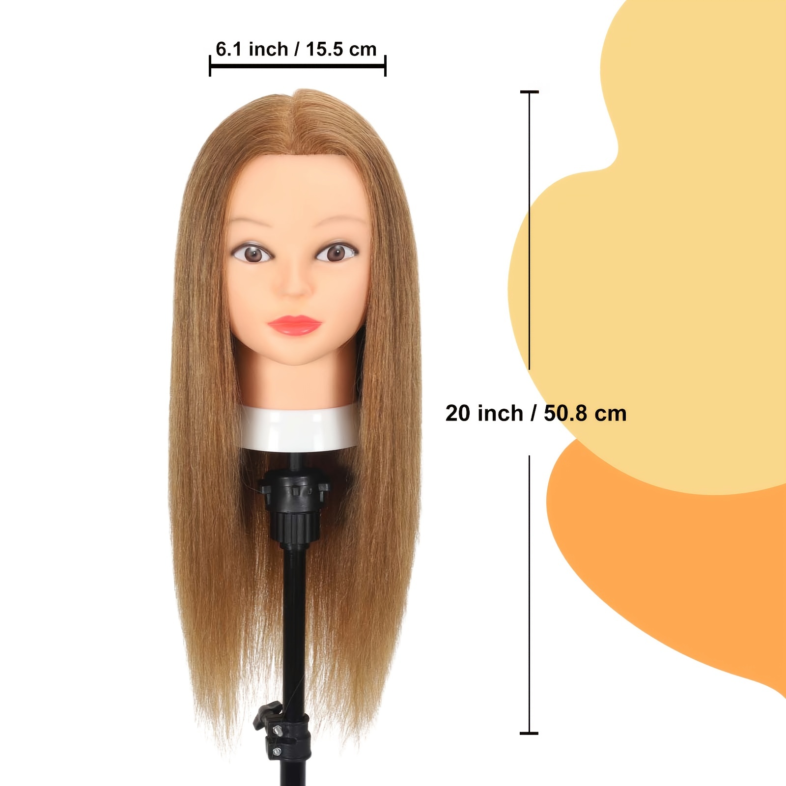 80% Human Hair Mannequin Heads For Hairdresser Practice Hair Styling  Training Doll Head Can Practice