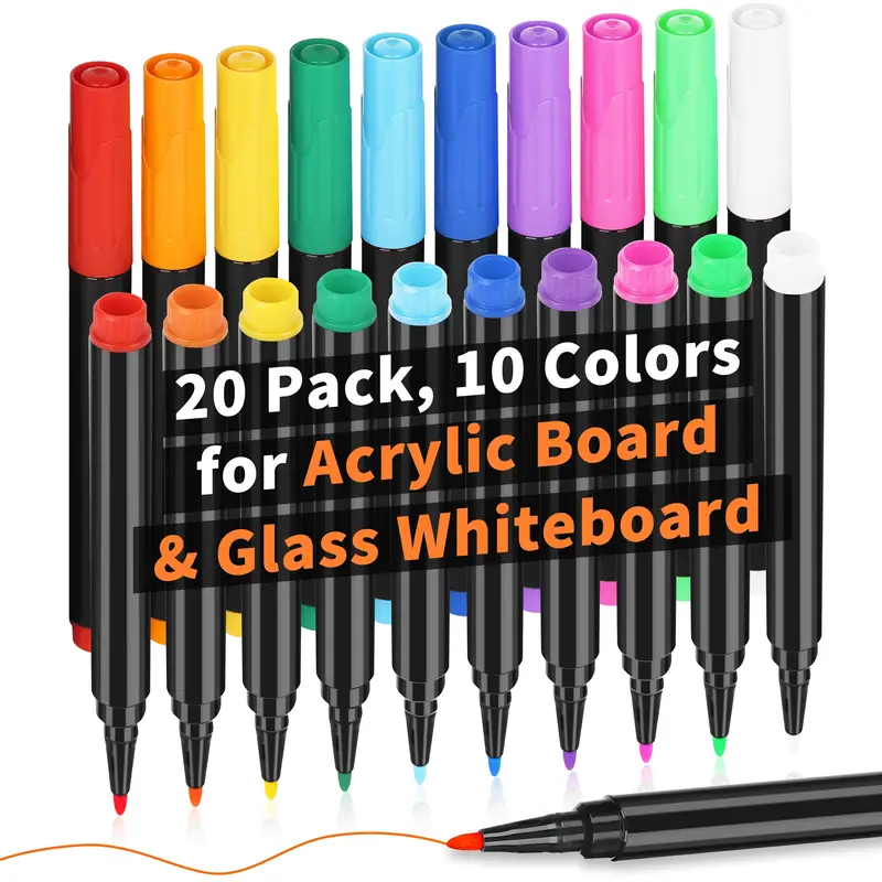 20 Liquid Chalk Markers For Acrylic Fridge Calendar Clear - Temu