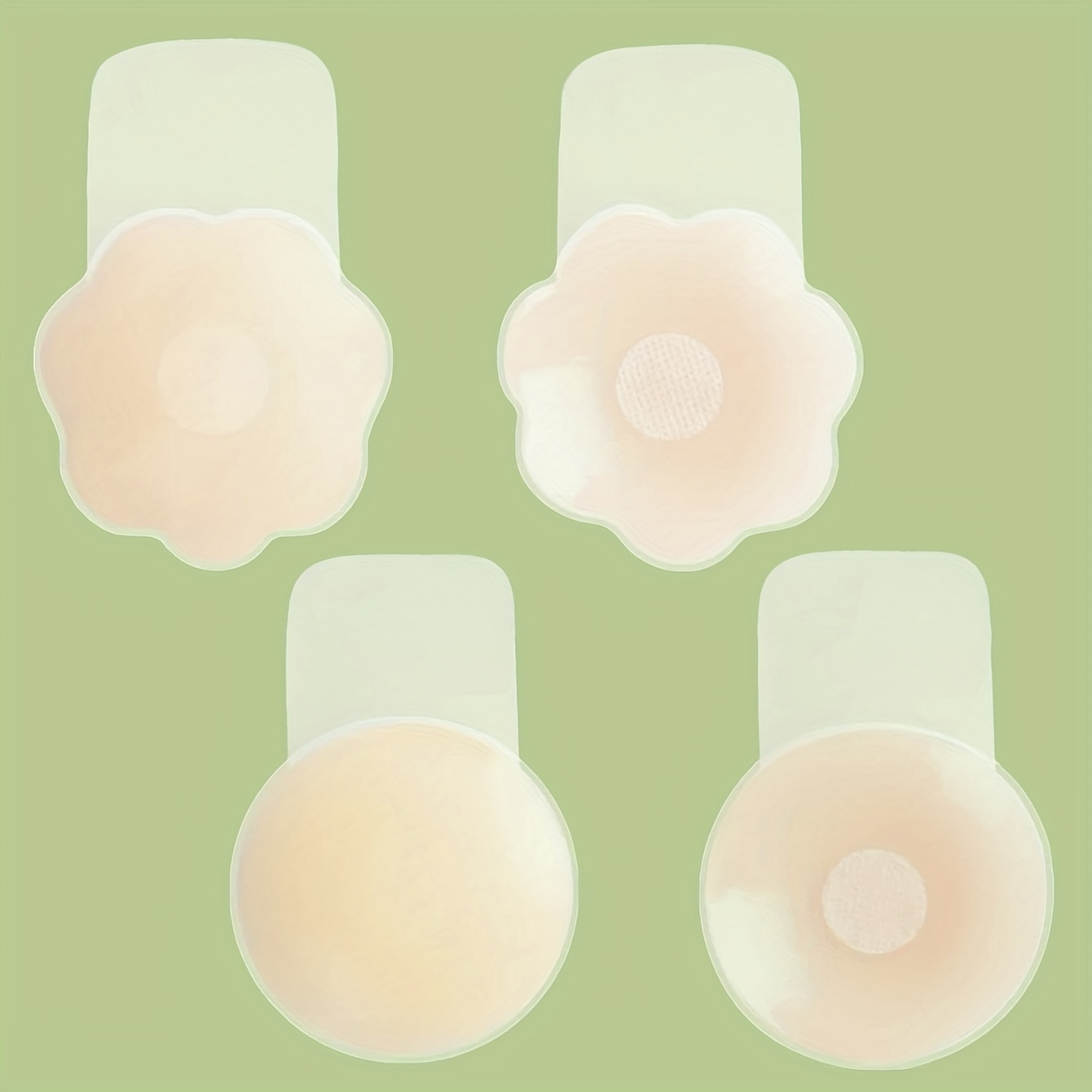 Nipple Covers - 2 Pairs Of Reusable Adhesive Invisible Sticky Silicone Bra Nipple Coverage Pasties Breast Petal For Women 2 Pairs 3 Dark Skin