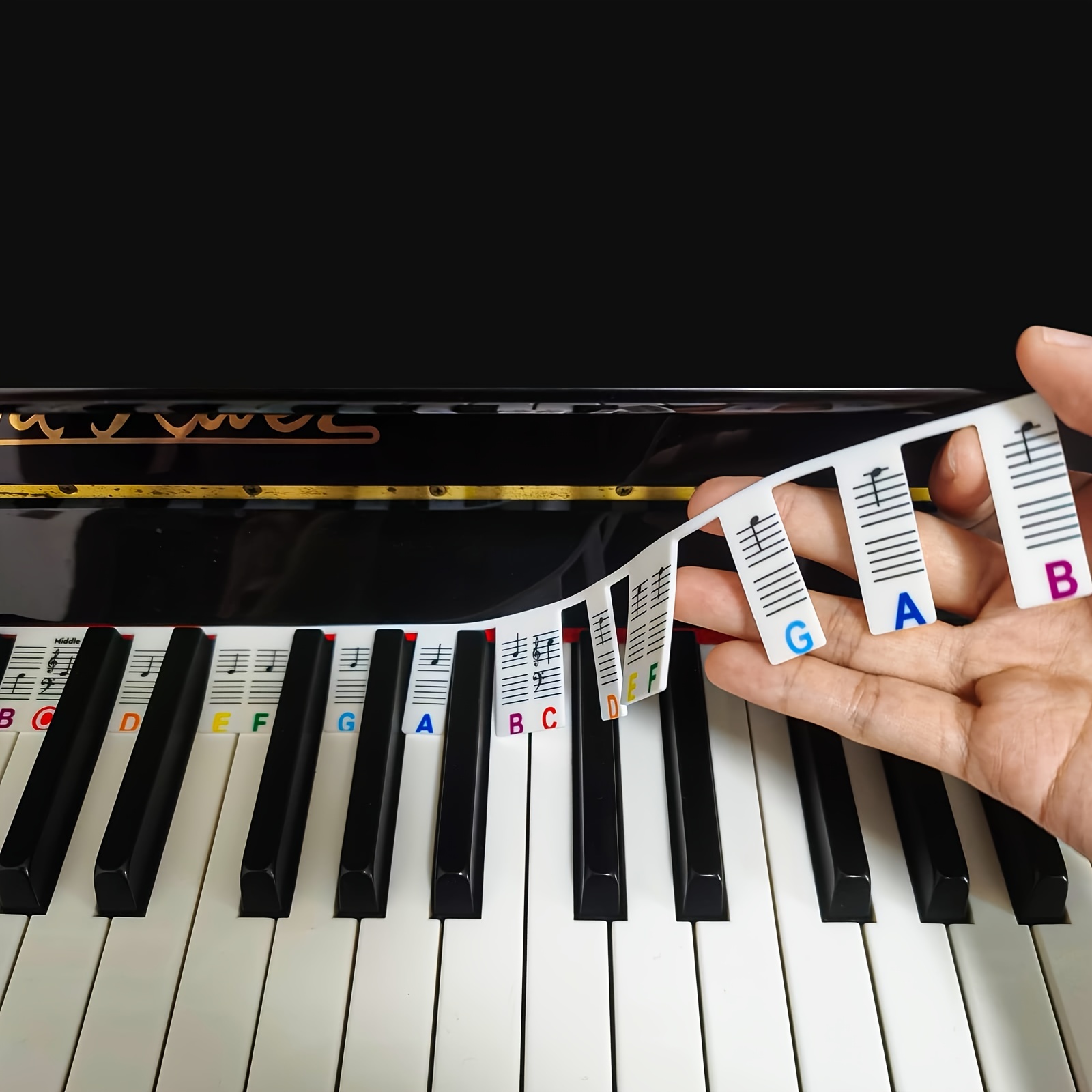 88 touches Réutilisable Piano Keyboard Note Labels Piano Notes