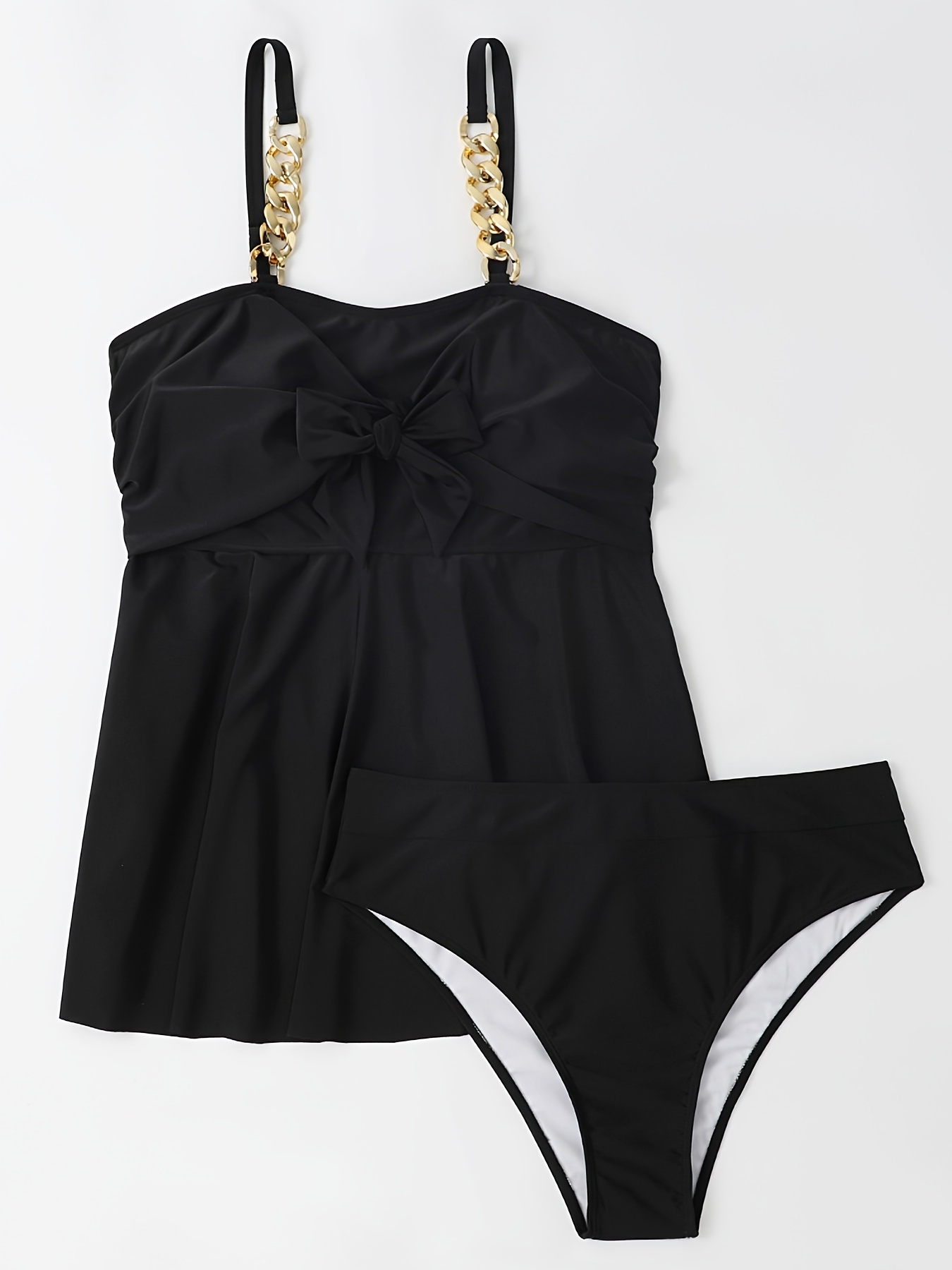 Dropship Plus Size Contrast Mesh Halter Neck Solid Bikini Set; Women's Plus  Medium Stretch Semi Sheer Sexy Swimsuit Set Beachwear to Sell Online at a  Lower Price