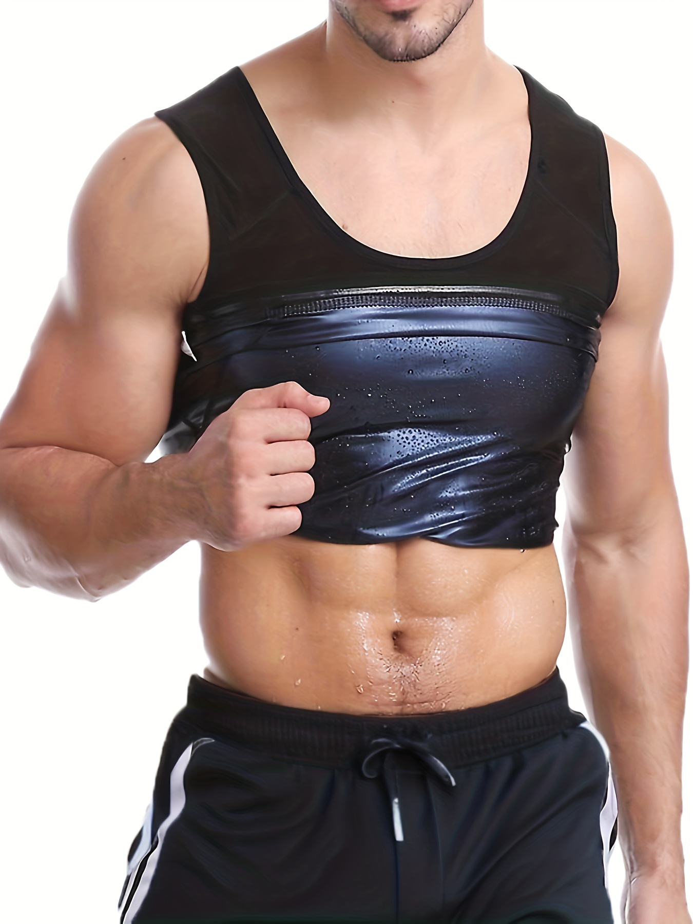 Mens Sports Bodysuit Workout Cross Back Jumpsuit Lightweight Shapewear  Casual