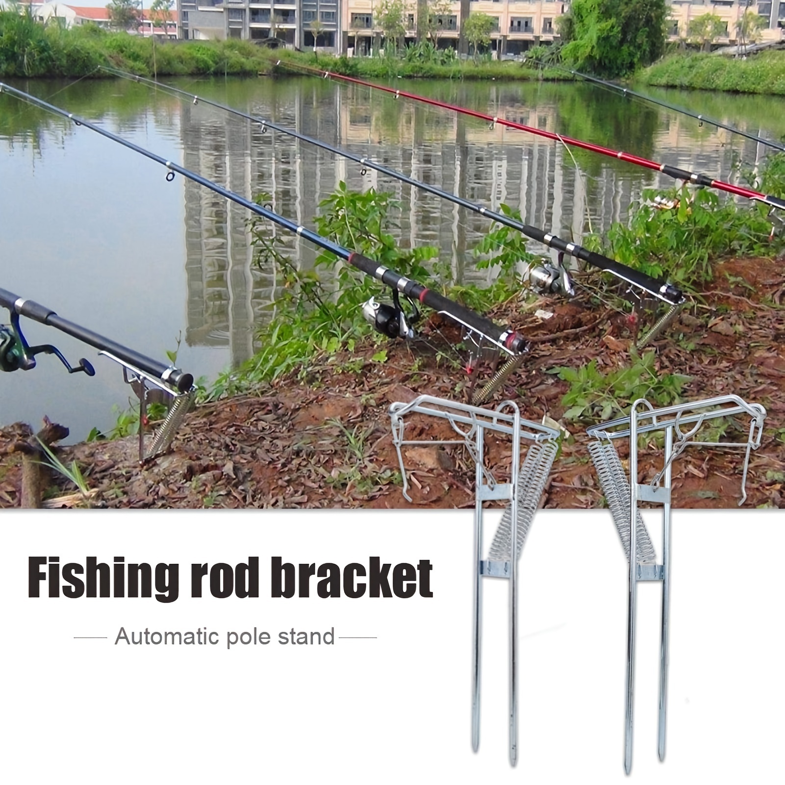 Fishing Rod Holder: Portable Dual Spring Fishing - Temu Canada