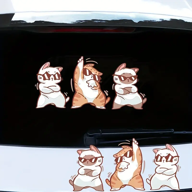2pcs Coole Spaß Haustier Katze Autoaufkleber Auto Dekoration Auto