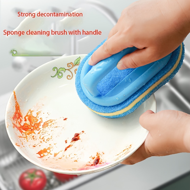 Pot Brushes With Handle, Dish Brush, Sponge Brush, Thickened Sponges, For  Cleaning Pots, Pans, Dishes And Kitchen Sink, Kitchen Gadgets, Kitchen  Accessories - Temu