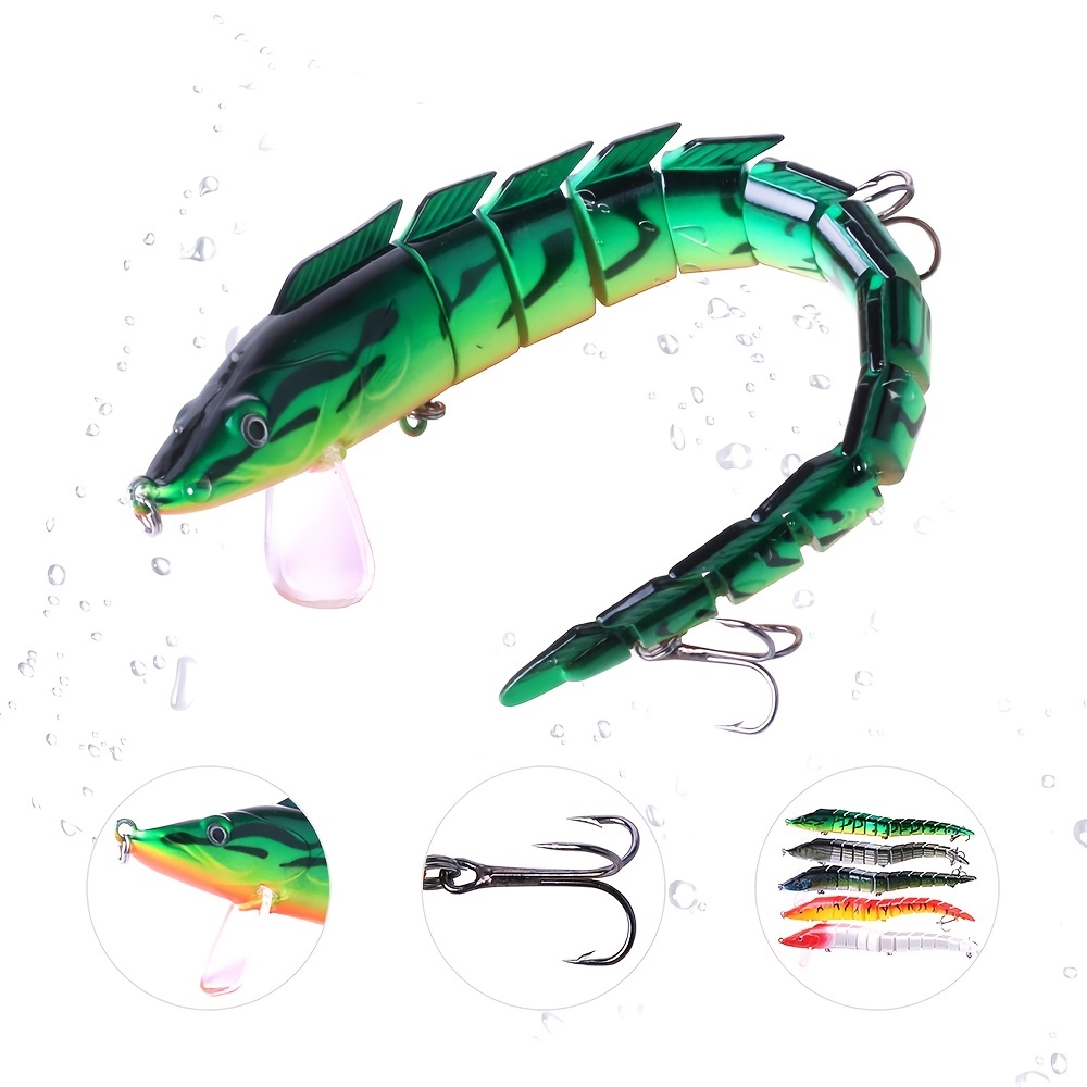 Multi Jointed 12.5cm 21.5g Lures Artificial Wobbler Fishing Hard Bait (E)