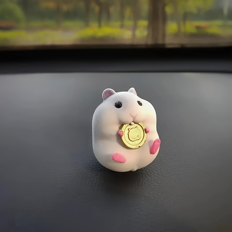 Cute Cartoon Hamster Car Oranment Car Dashboard Decoration - Temu