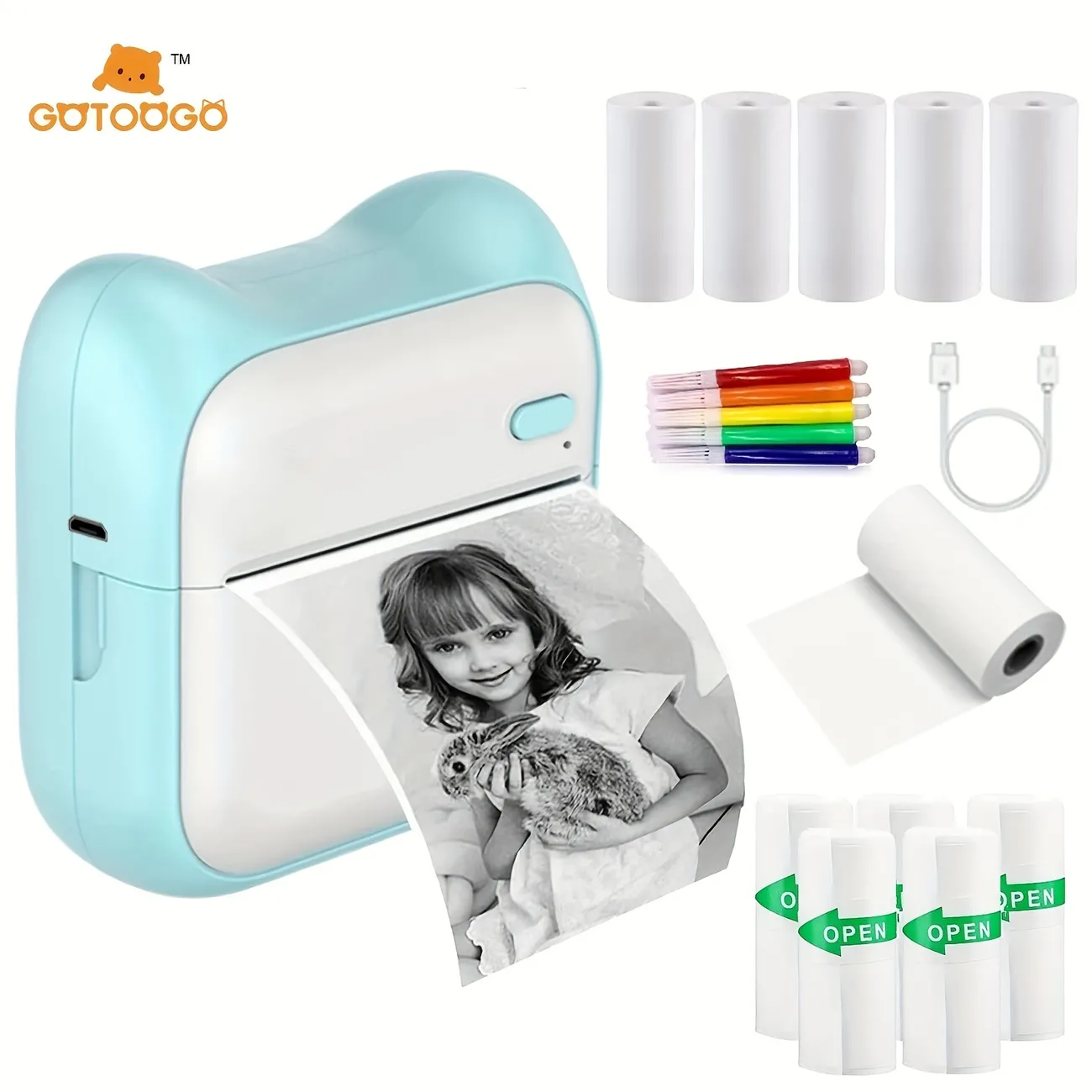 aantal Kast kalligrafie 1000mah Portable Mini Photo Printer Instantly Print Photos From Your Iphone  Or Android Device Perfect For Gifts Study Notes And More | High-quality &  Affordable | Temu