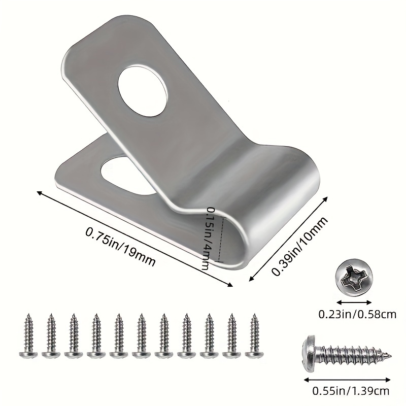 WUTA 4 stücke Heißer Edelstahl Metall Frühling Clips für Leder handwerk  Werkzeuge Silber Ticket Clip Kleidung