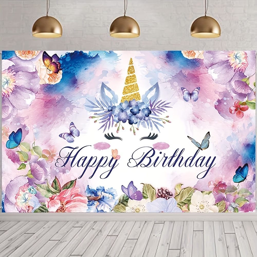 1pc Decoración Banner Feliz Cumpleaños (43.3x70.8in) Fondo - Temu