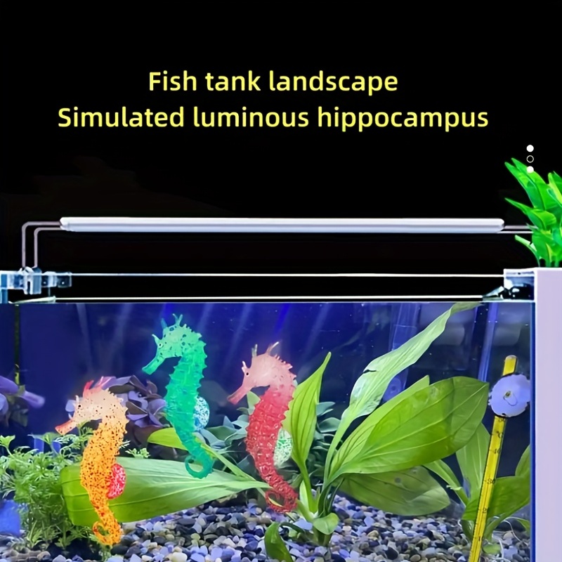 Artificial Seahorse Aquarium Ornament - 4pcs Set