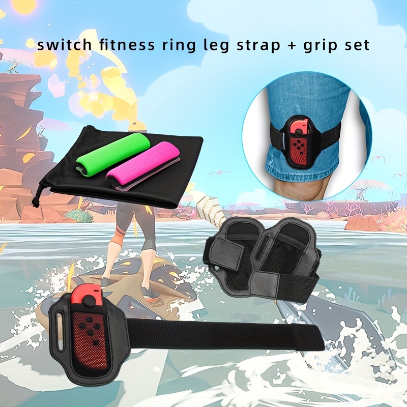 2 Pack Adjustable Elastic Leg Straps For Switch Sports And Switch Ring Fit  Adventure, Compatible With Switch Oled Controllers