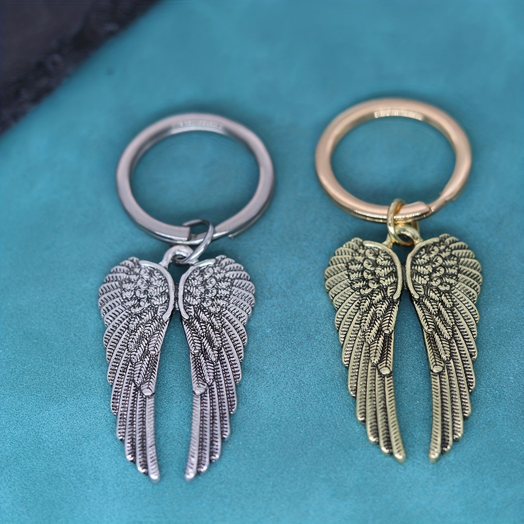 Pendentif Ailes D'ange Antique Porte-clés Pour Hommes Femmes