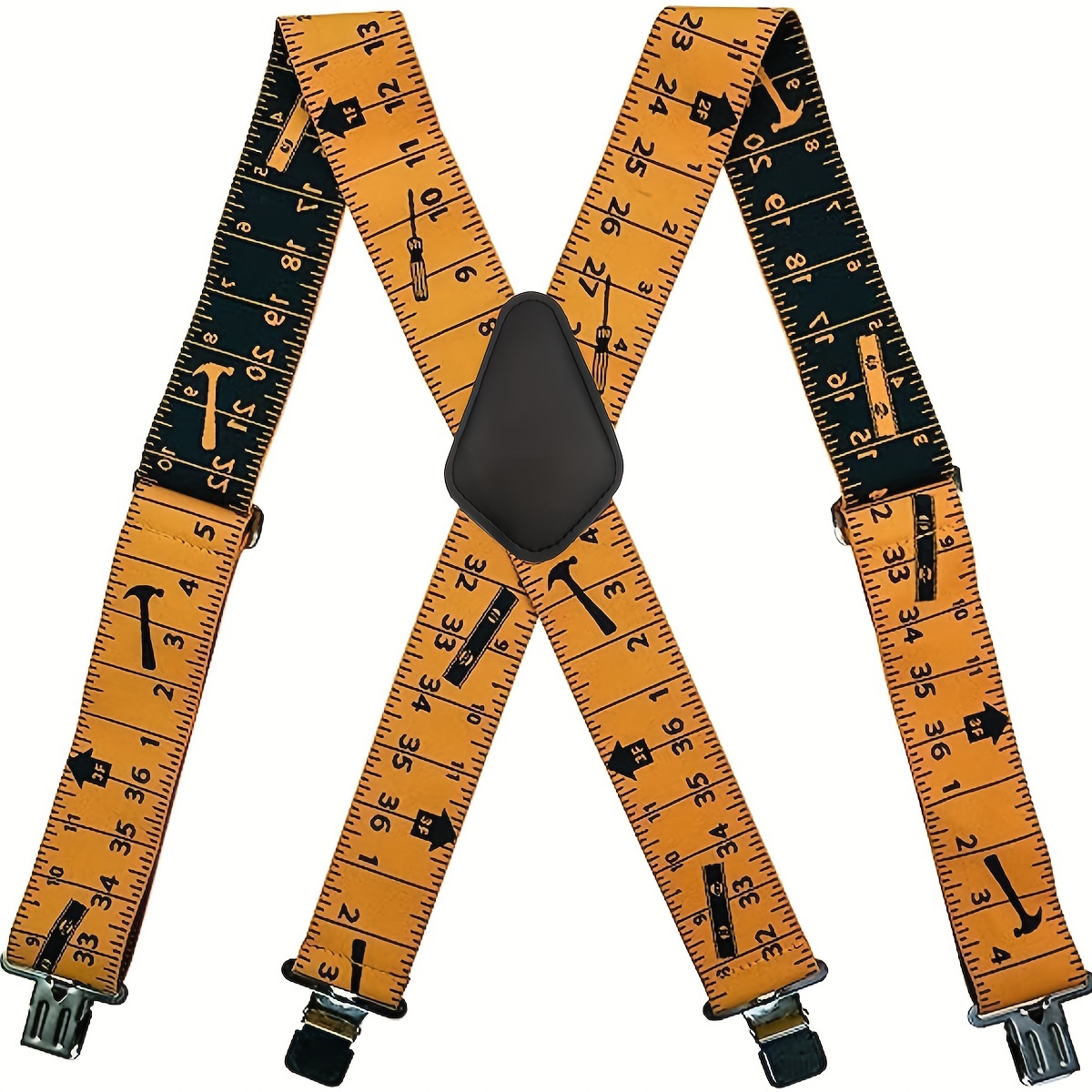 H-type Design Padded Heavy Duty Work Tool Belt Braces Suspenders with 4  Support Loops for Reducing Waist Weight Tool Pouch