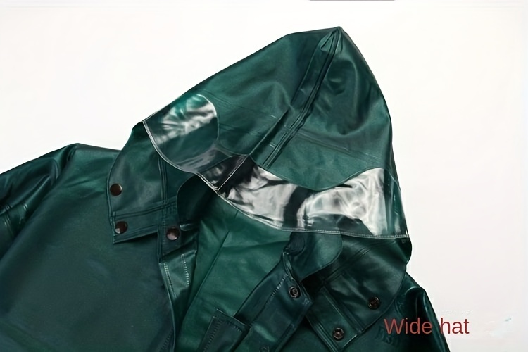 raincoat and rainpants pvc sea   cloth pearlescent suit fishing agriculture mining construction outdoor crowd use split style   with zipper details 4