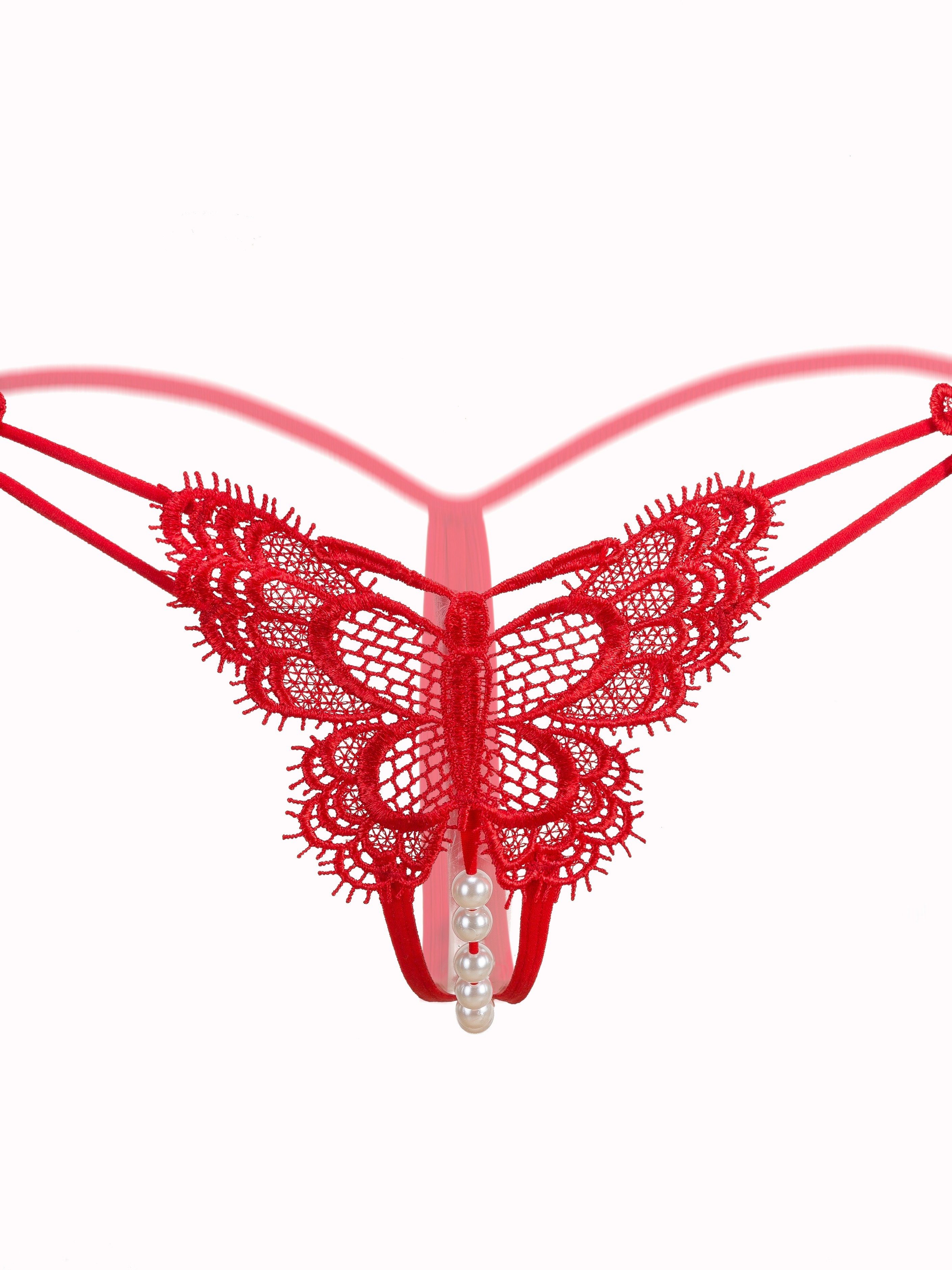 Women's Comfortable Butterfly Embroidery Low Waist Thong - Temu